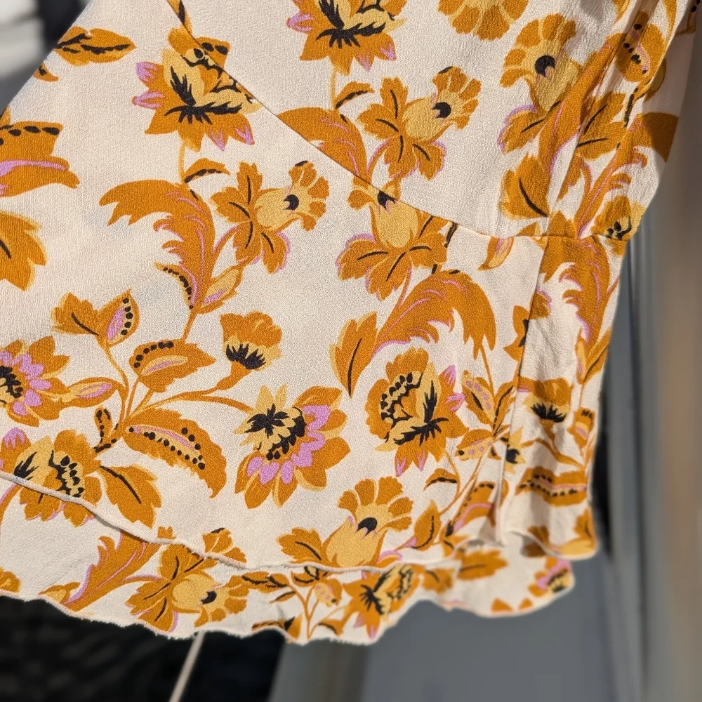 Free People | Intimately Blooming Borders Bodysuit Lace Medium Yellow Orange